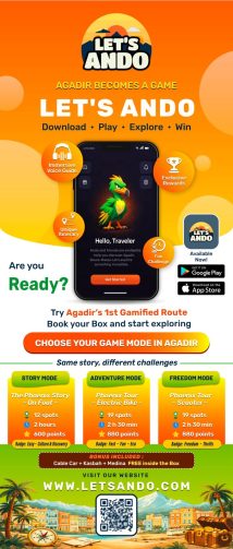 Let’s Ando: شباب أكادير يعيدون ابتكار الترويج السياحي لجهتهم  مسار تفاعلي (Gamification) بقيادة صوت طائر الفينيق.